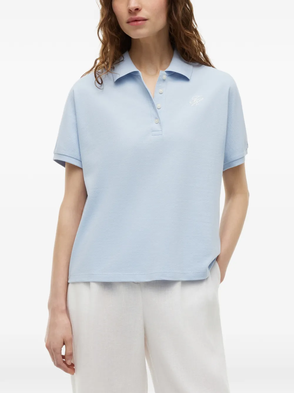 Tommy Hilfiger Poloshirt met geborduurd logo Blauw