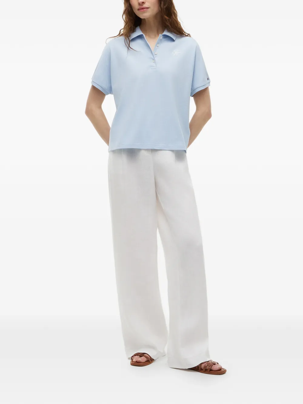 Tommy Hilfiger Poloshirt met geborduurd logo Blauw
