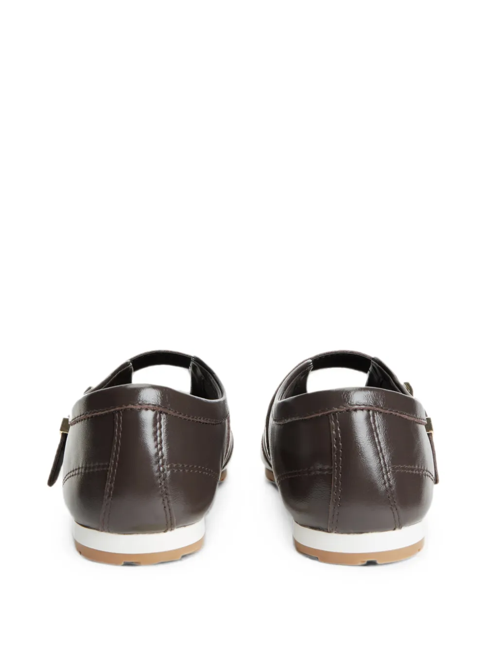 Tommy Hilfiger buckle-fastening leather sneakers Bruin