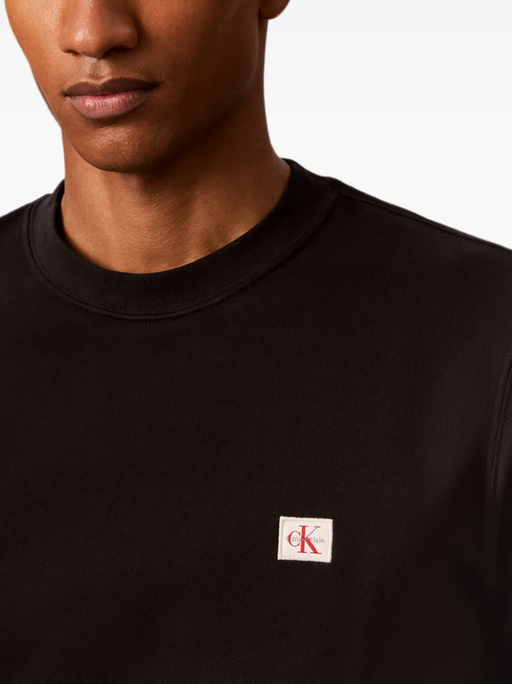 Calvin Klein Trui met logopatch Zwart