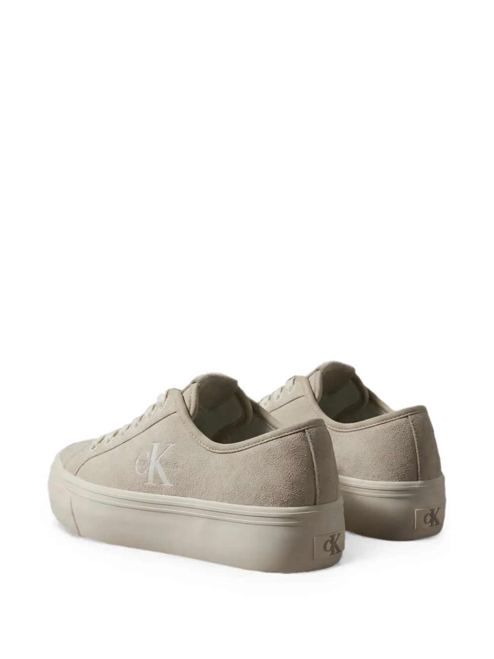 Calvin Klein logo-embroidered low-top sneakers Beige