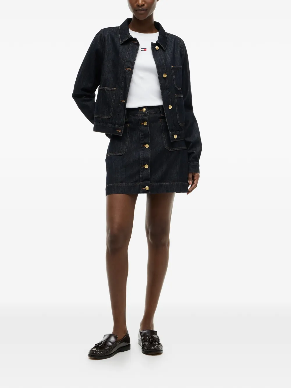 Tommy Hilfiger Button-up denim jack Blauw