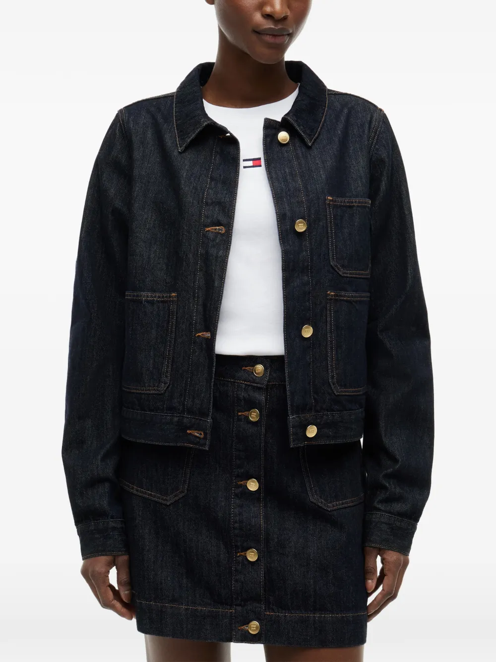 Tommy Hilfiger Button-up denim jack Blauw