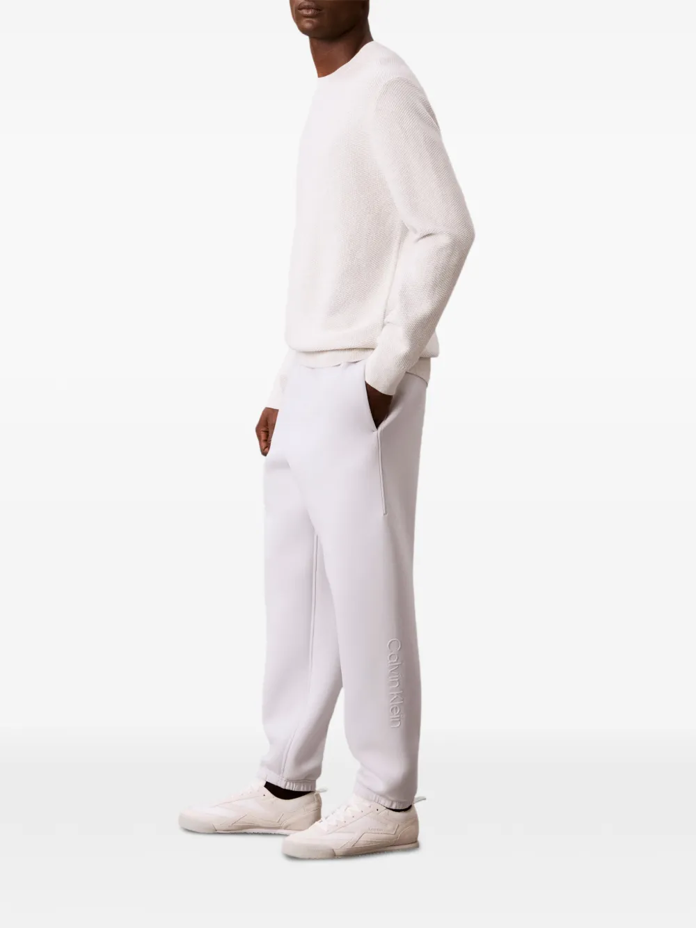 Calvin Klein Trainingsbroek met geborduurd logo Grijs