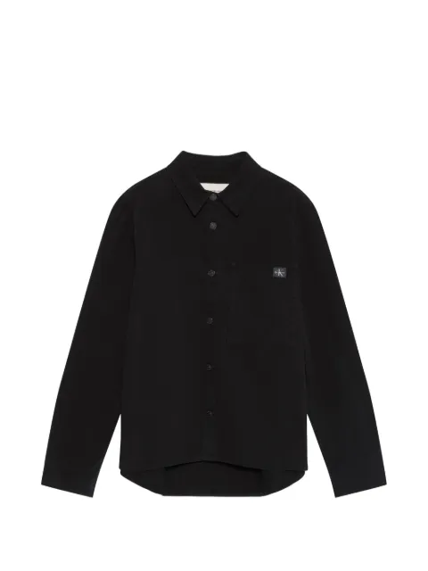 Calvin Klein logo-patch shirt jacket