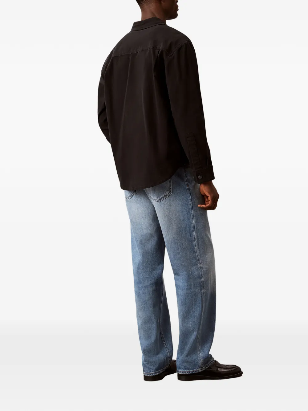 Calvin Klein Shirtjack met logopatch Zwart