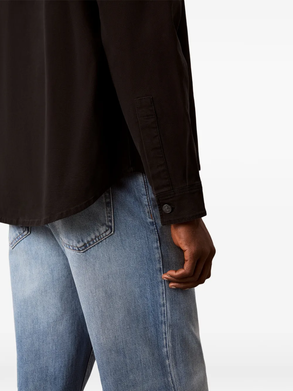 Calvin Klein Shirtjack met logopatch Zwart