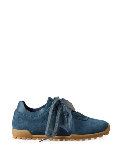 Calvin Klein tenis de gamuza con encaje de listón