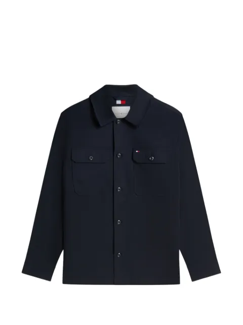 Tommy Hilfiger logo-patch button-up jacket