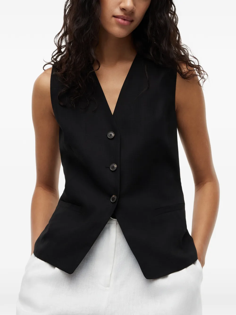 Tommy Hilfiger Gilet met V-hals Zwart