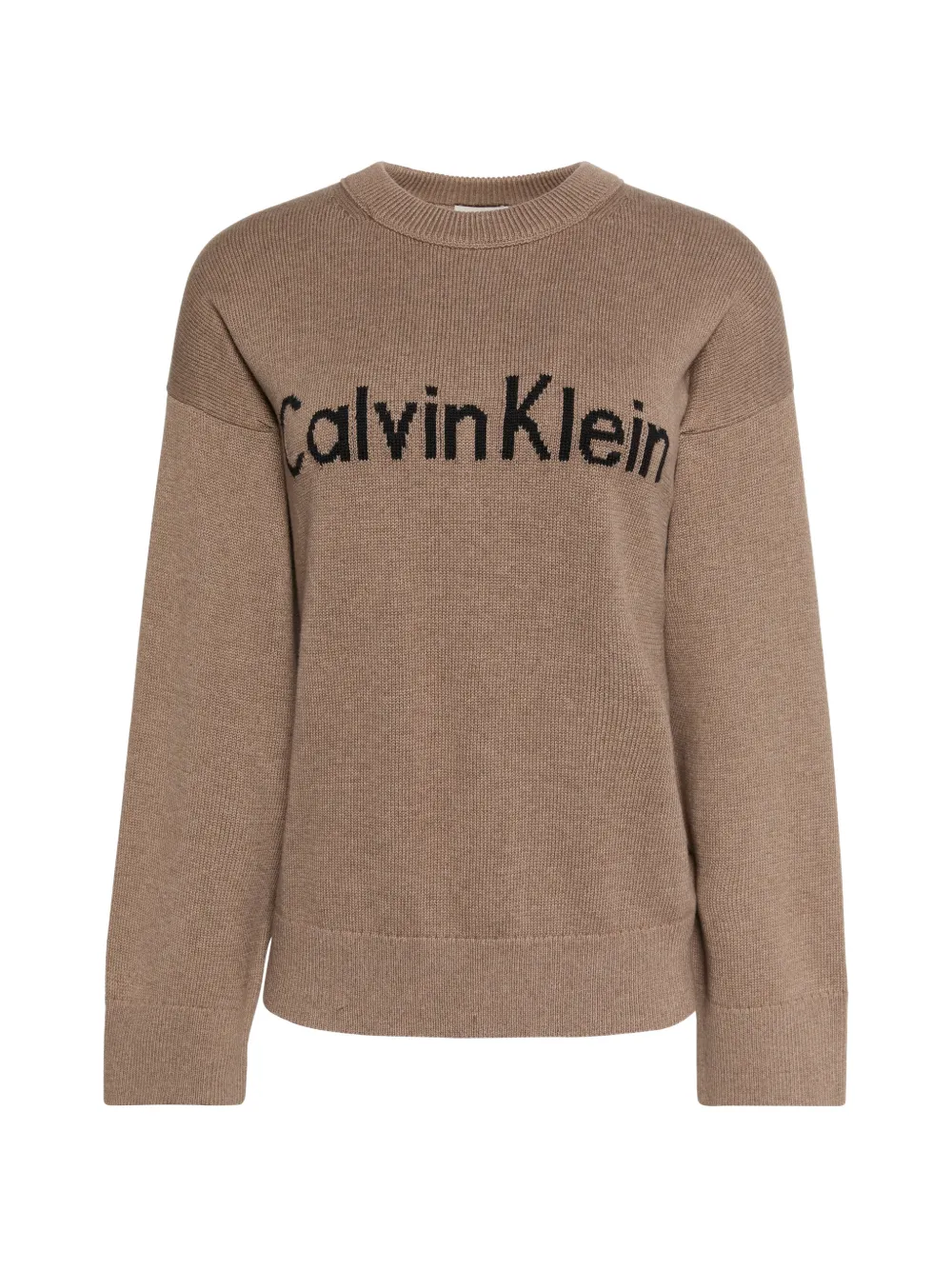 Calvin Klein logo-knitted sweater - Marrone