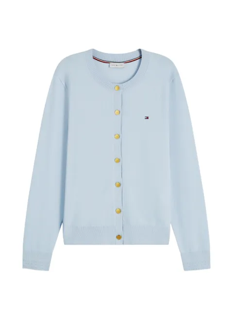 Tommy Hilfiger logo-embroidered button-up cardigan