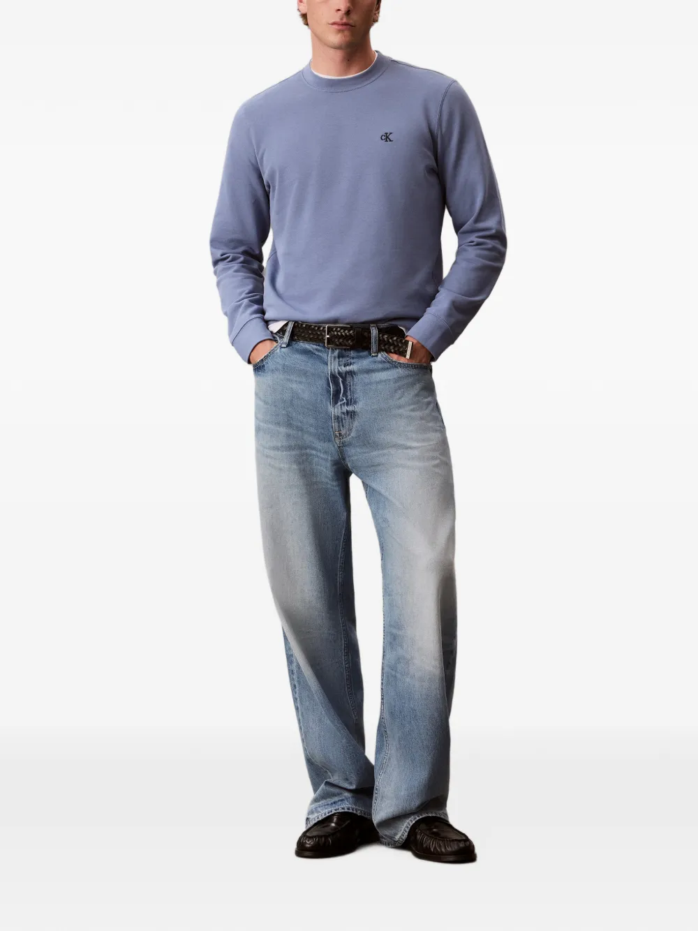 Calvin Klein Trui met geborduurd logo Blauw
