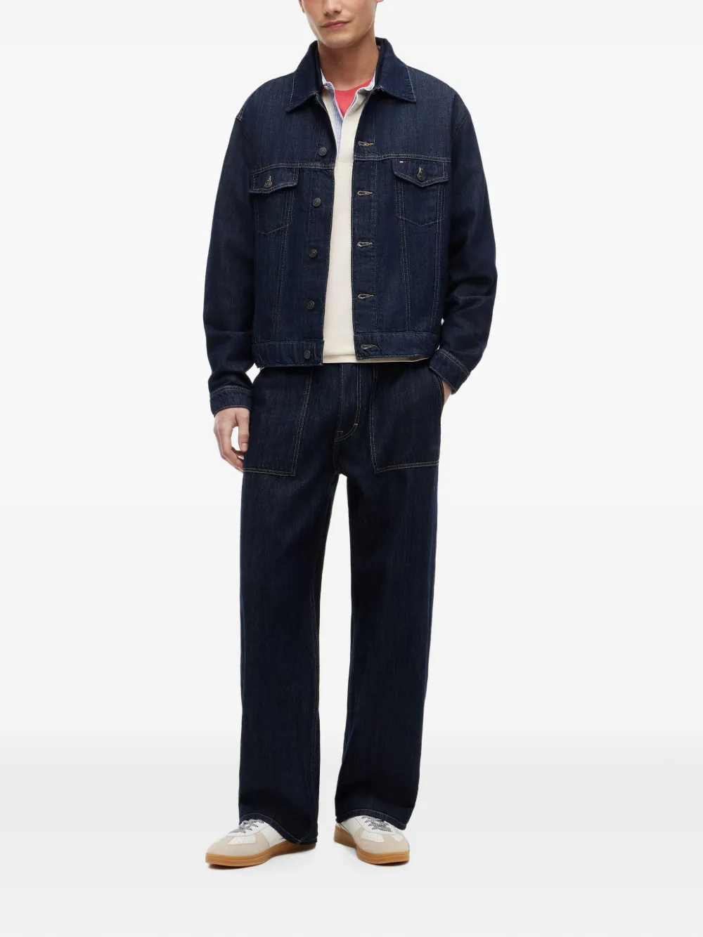 Tommy Hilfiger Button-up denim jack Blauw