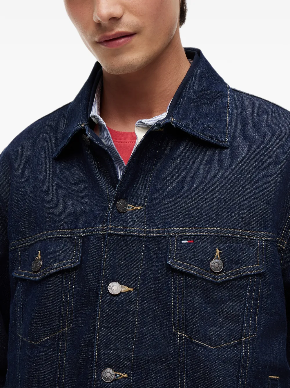 Tommy Hilfiger Button-up denim jack Blauw