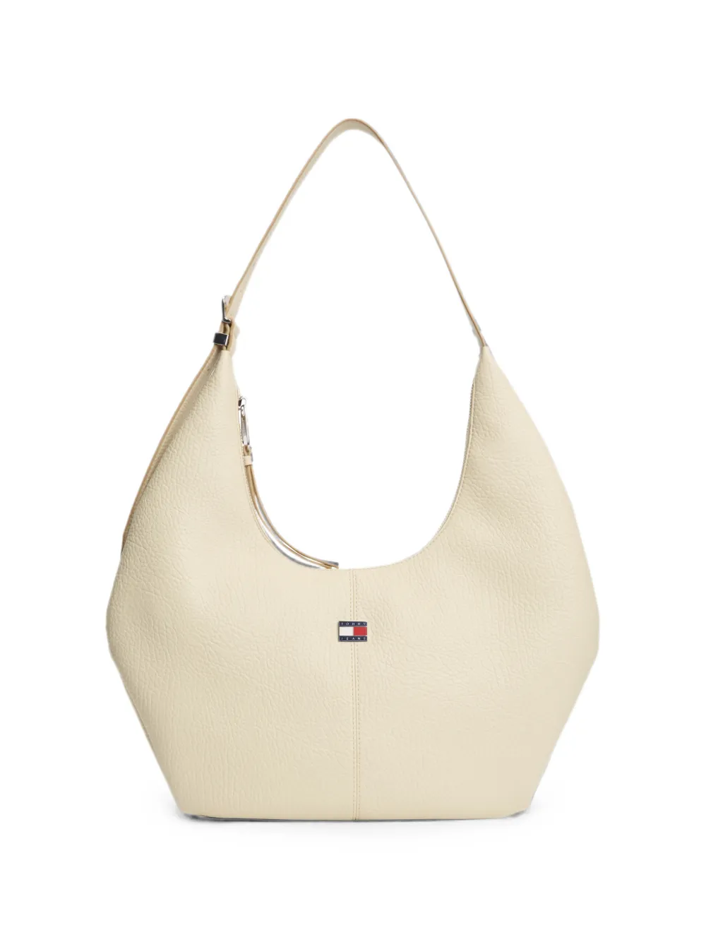 Tommy Hilfiger logo-plaque pebbled-effect shoulder bag - Toni neutri