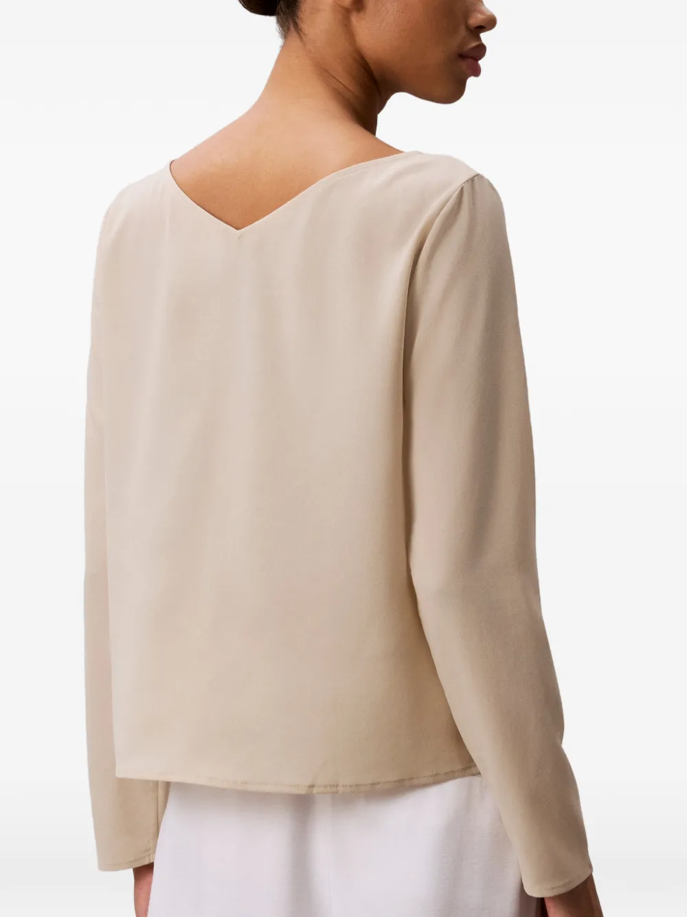 Calvin Klein Blouse met V-hals Beige