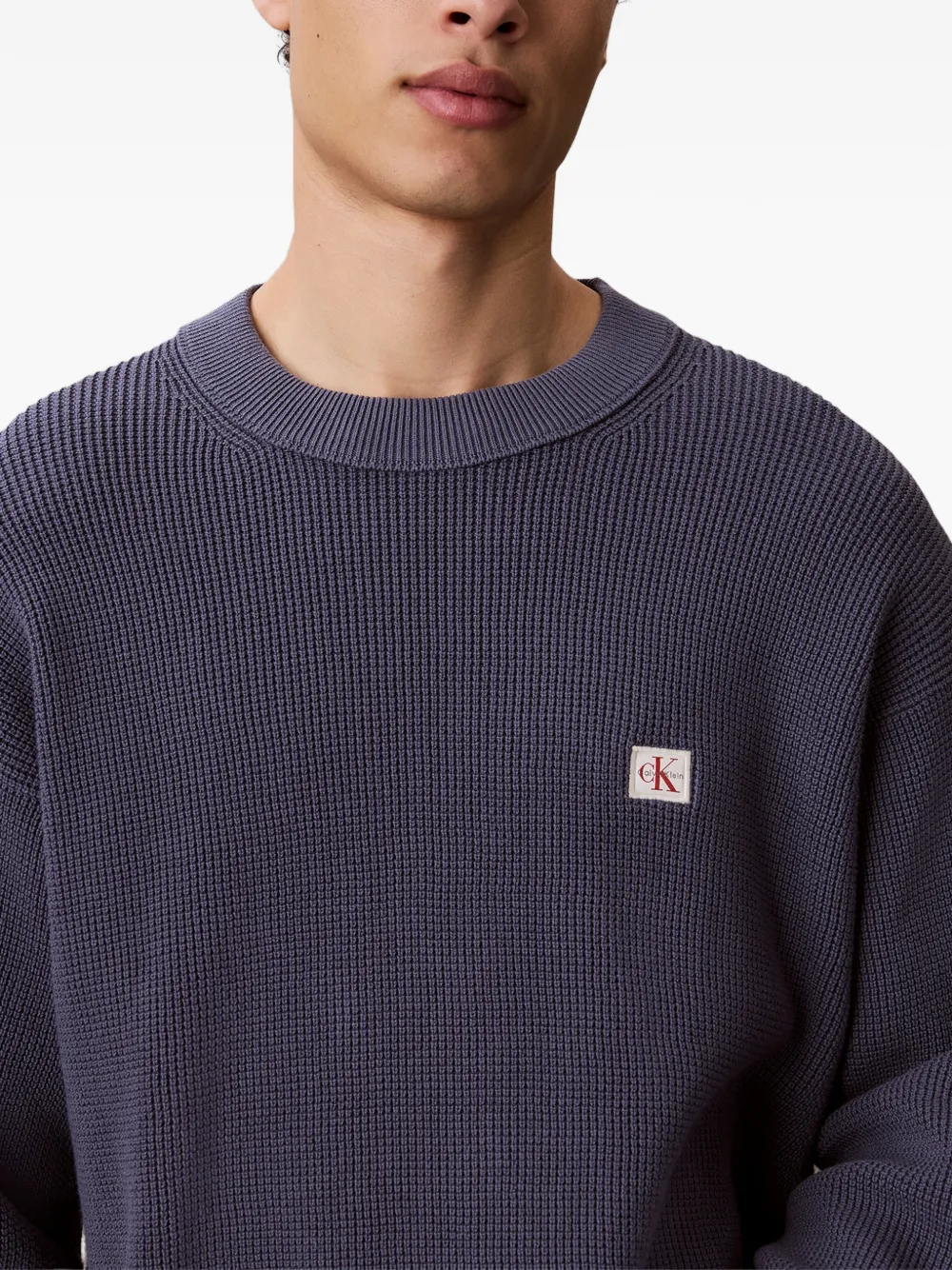 Calvin Klein Trui met logopatch Blauw