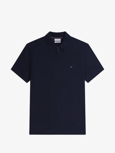 Tommy Hilfiger Camisa polo com fechamento por zíper
