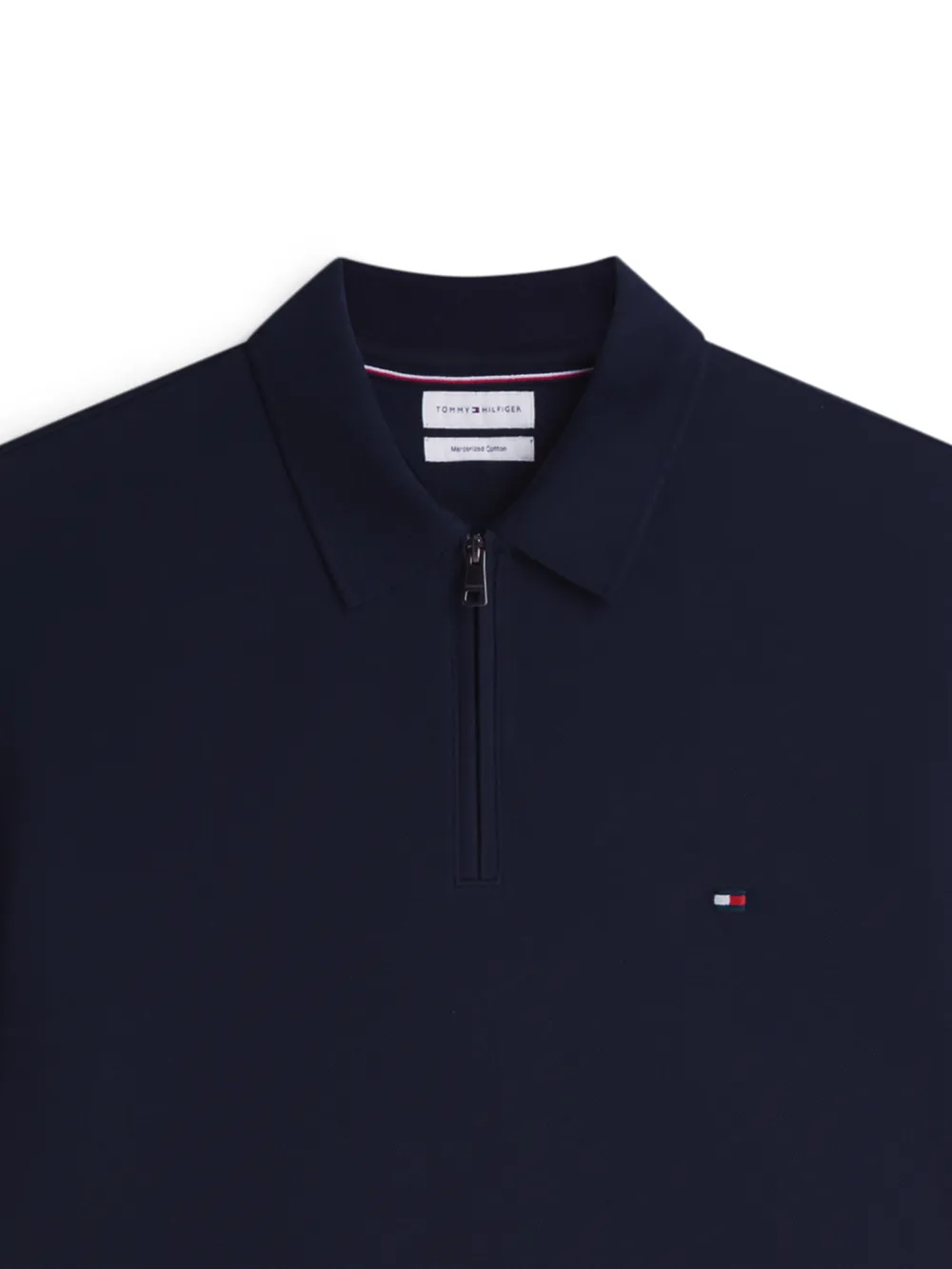 Tommy Hilfiger Poloshirt met rits Blauw