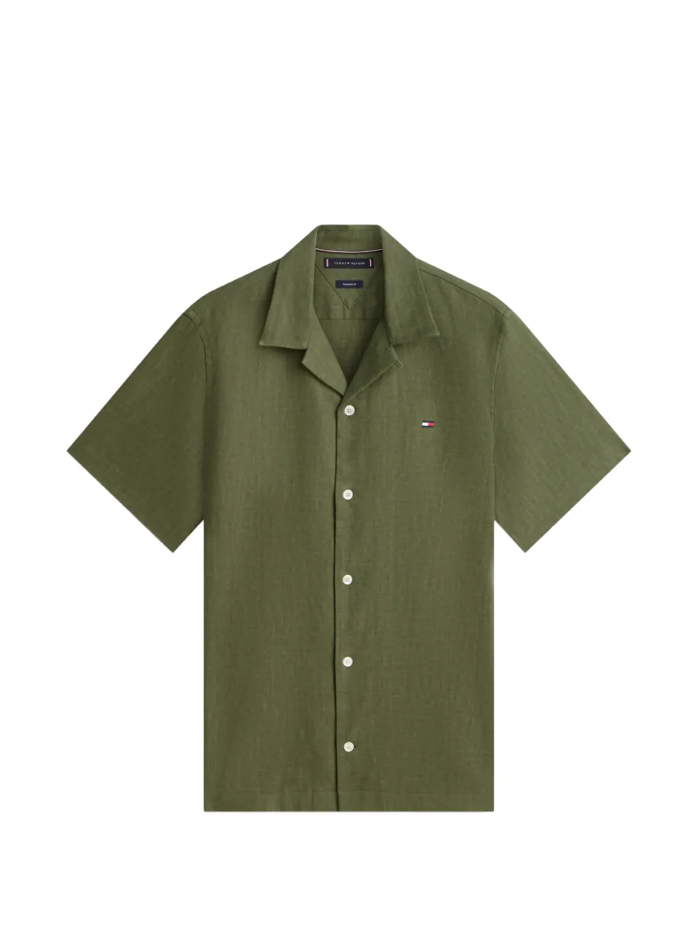 Tommy Hilfiger short-sleeve logo-patch shirt - Grün