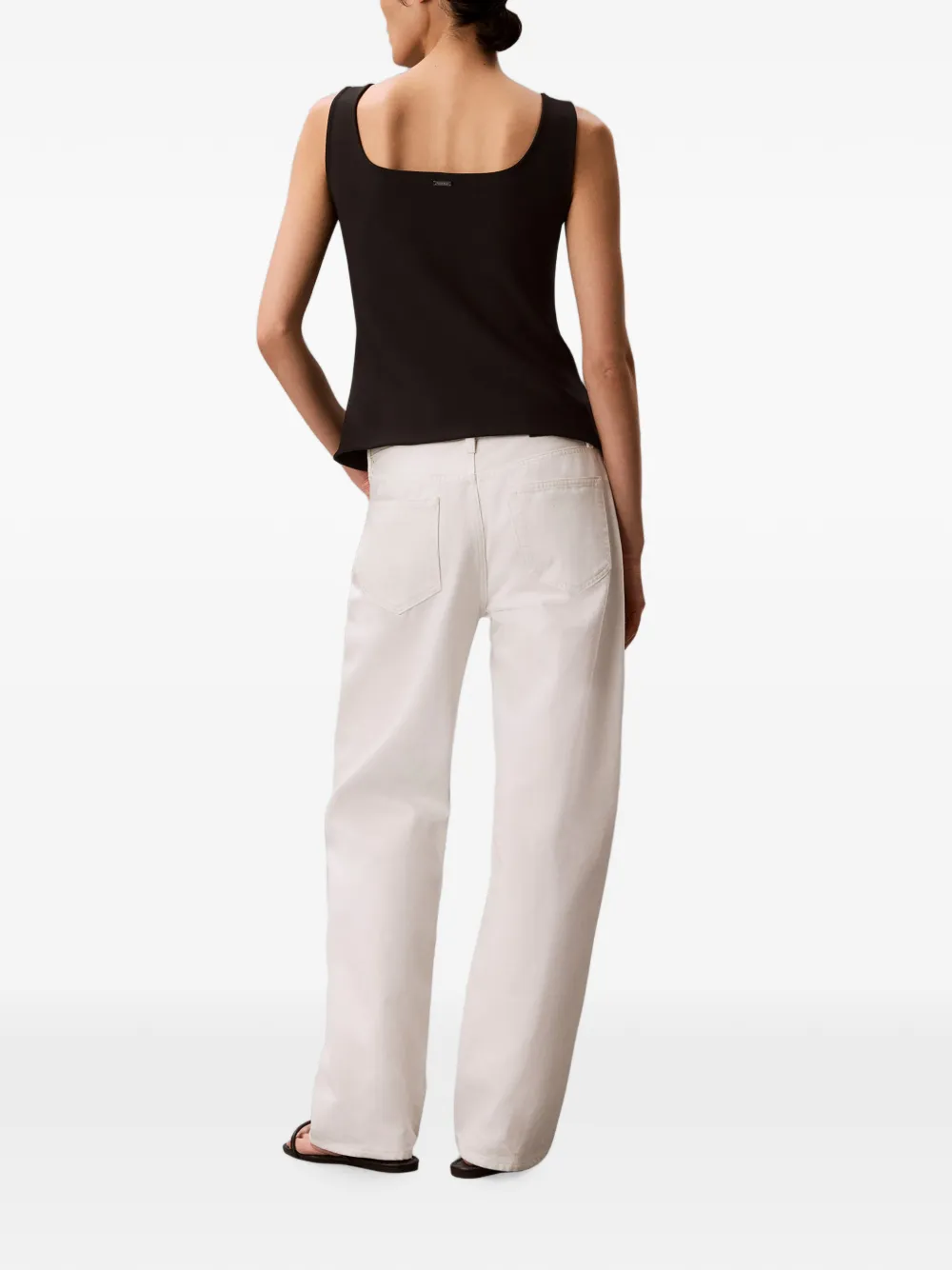 Calvin Klein Mouwloze top met rits Zwart
