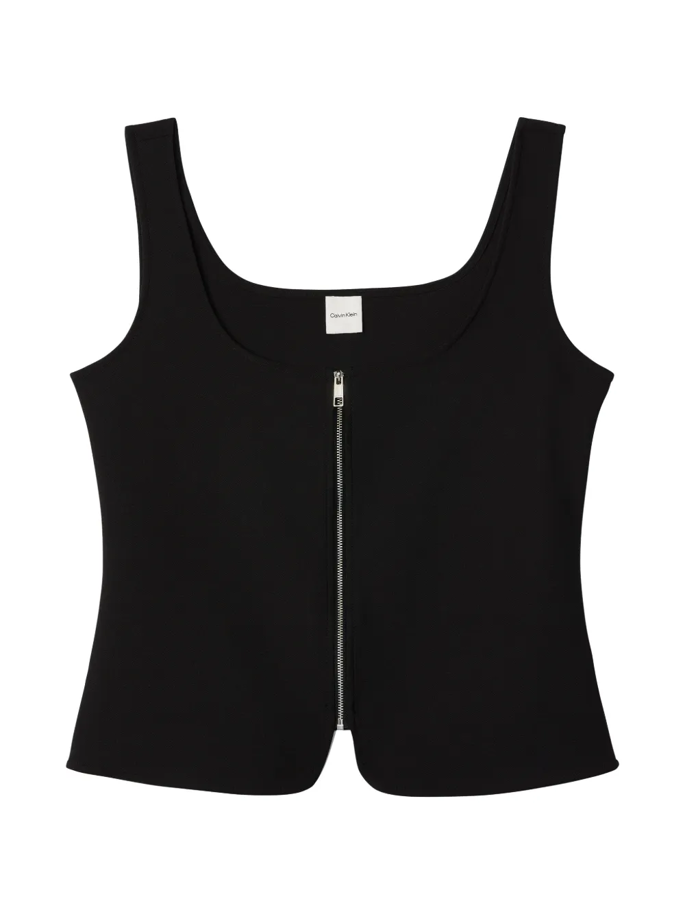 Calvin Klein zip-up sleeveless top - Schwarz
