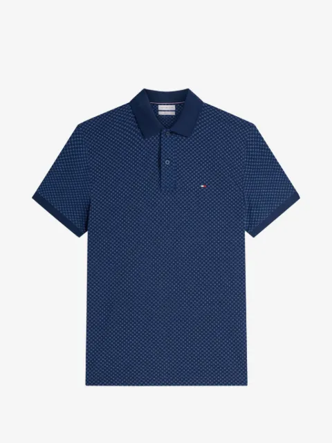 Tommy Hilfiger geometric-print short-sleeve polo shirt