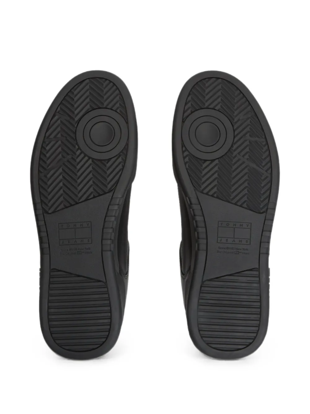 Tommy Hilfiger perforated panel-detail sneakers Zwart