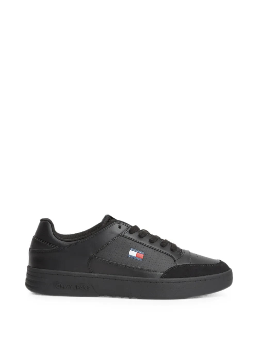 Tommy Hilfiger perforated panel-detail sneakers - Schwarz