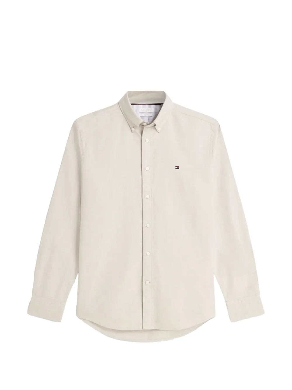 Tommy Hilfiger logo-embroidered button-down shirt - Nude