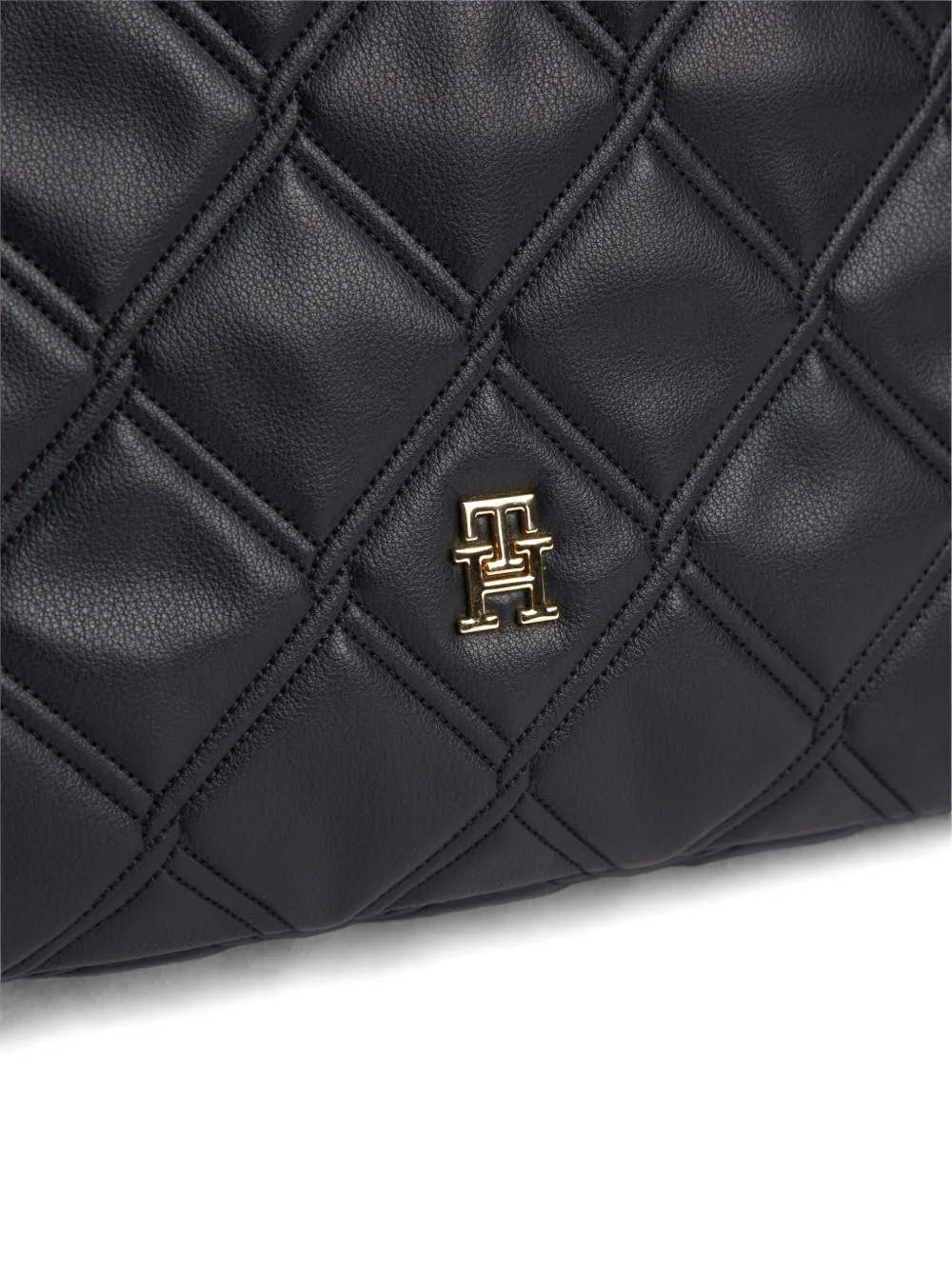 Tommy Hilfiger Gewatteerde shopper Zwart