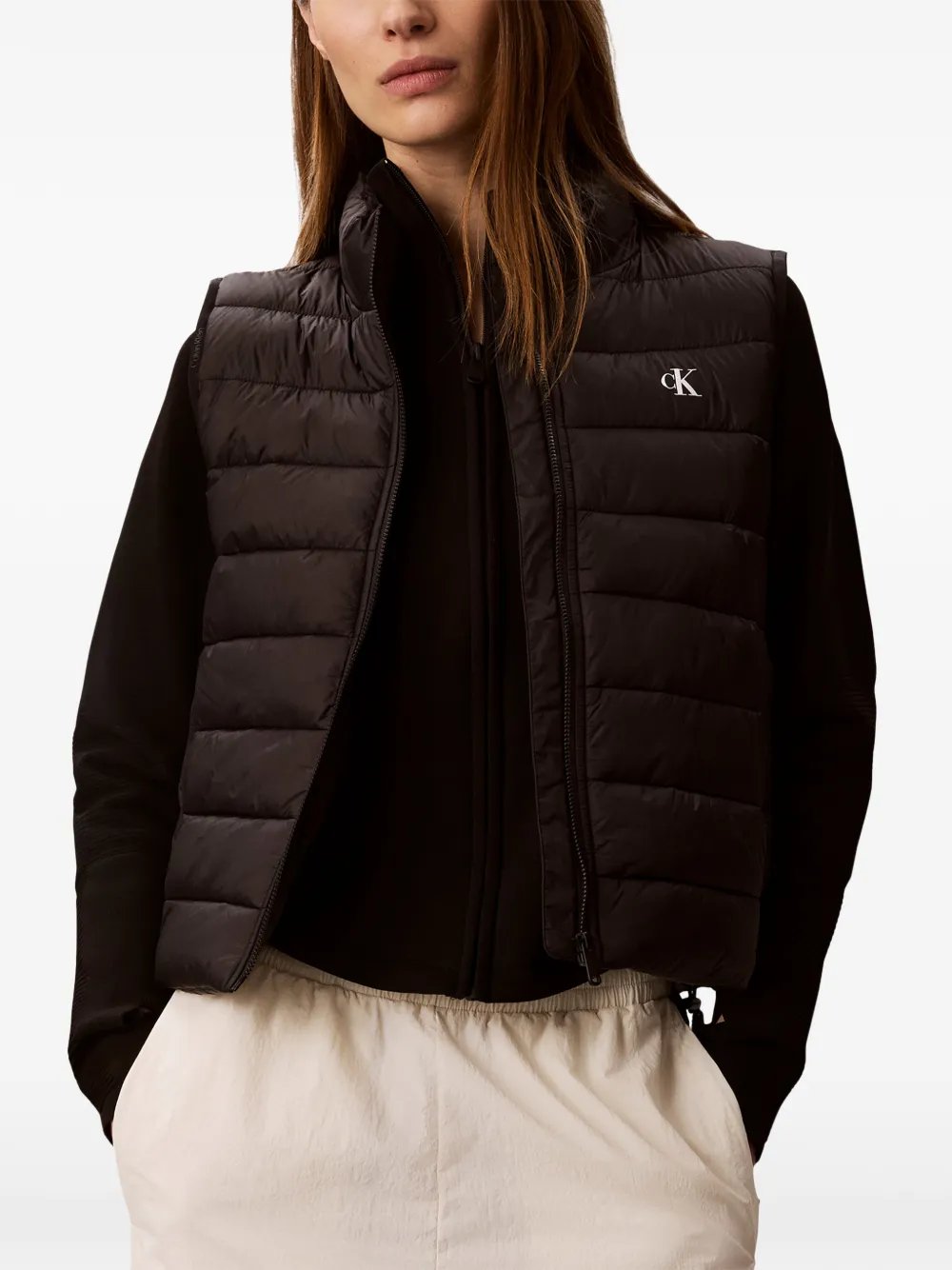 Calvin Klein Gewatteerde bodywarmer Zwart