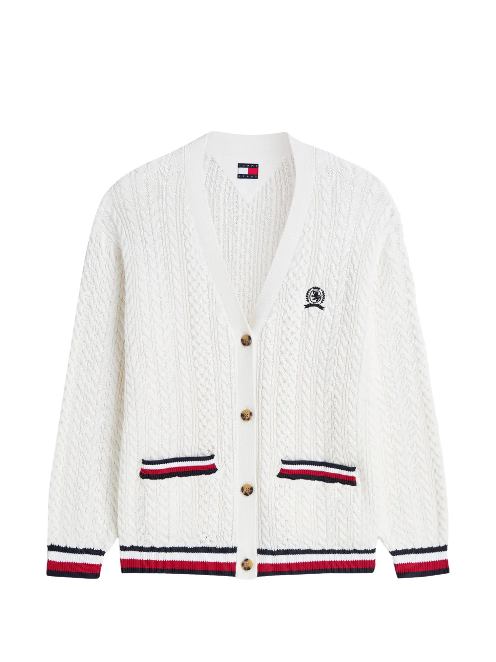 Tommy Hilfiger Cardigan con ricamo - Bianco