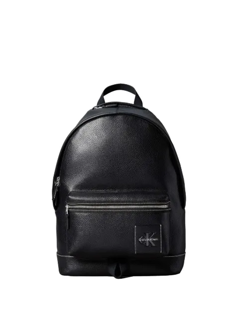 Calvin Klein logo-patch pebbled backpack