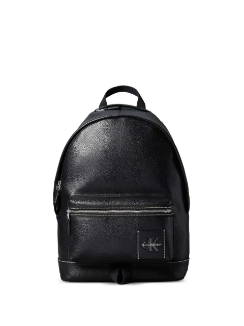 Calvin Klein logo-patch pebbled backpack