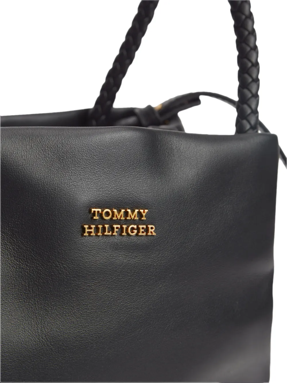 Tommy Hilfiger Schoudertas met gevlochten handgreep Zwart