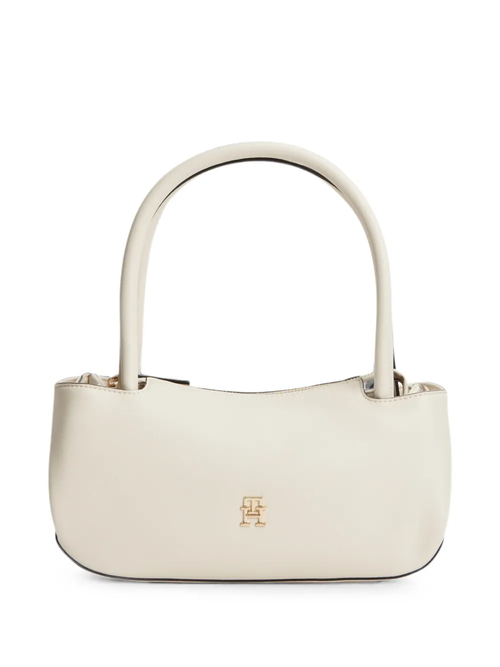 Tommy Hilfiger monogram-plaque shoulder bag - Nude