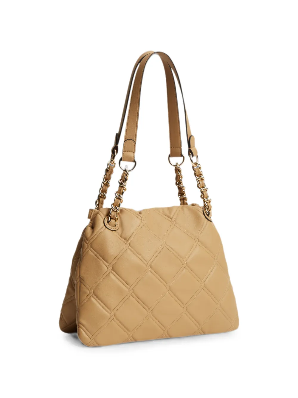 Tommy Hilfiger Gewatteerde schoudertas met ketting Beige