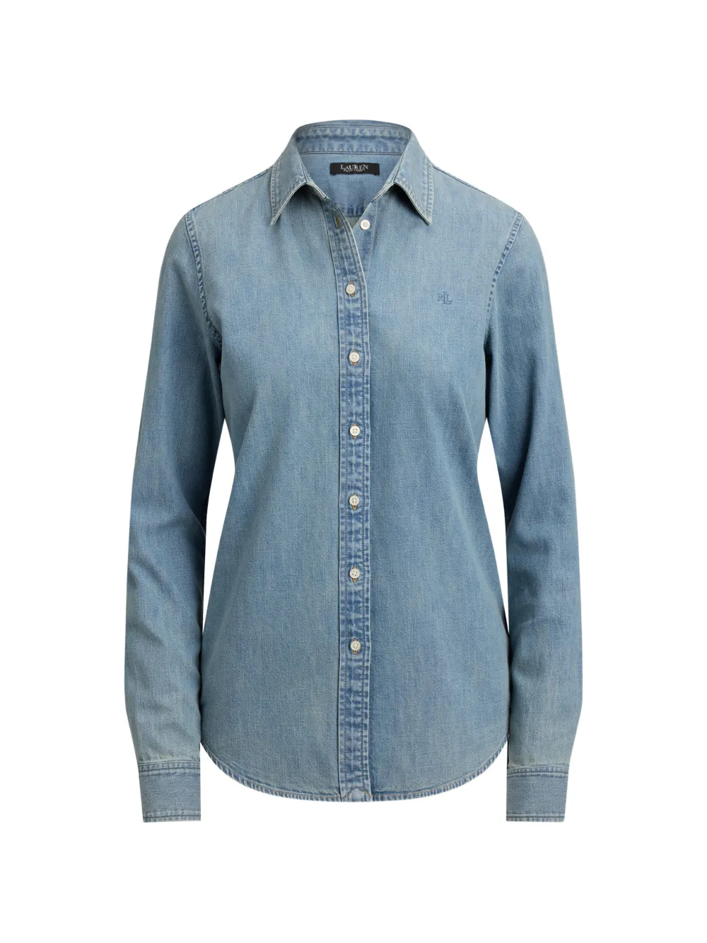 Lauren Ralph Lauren Camicia denim con logo - Blu