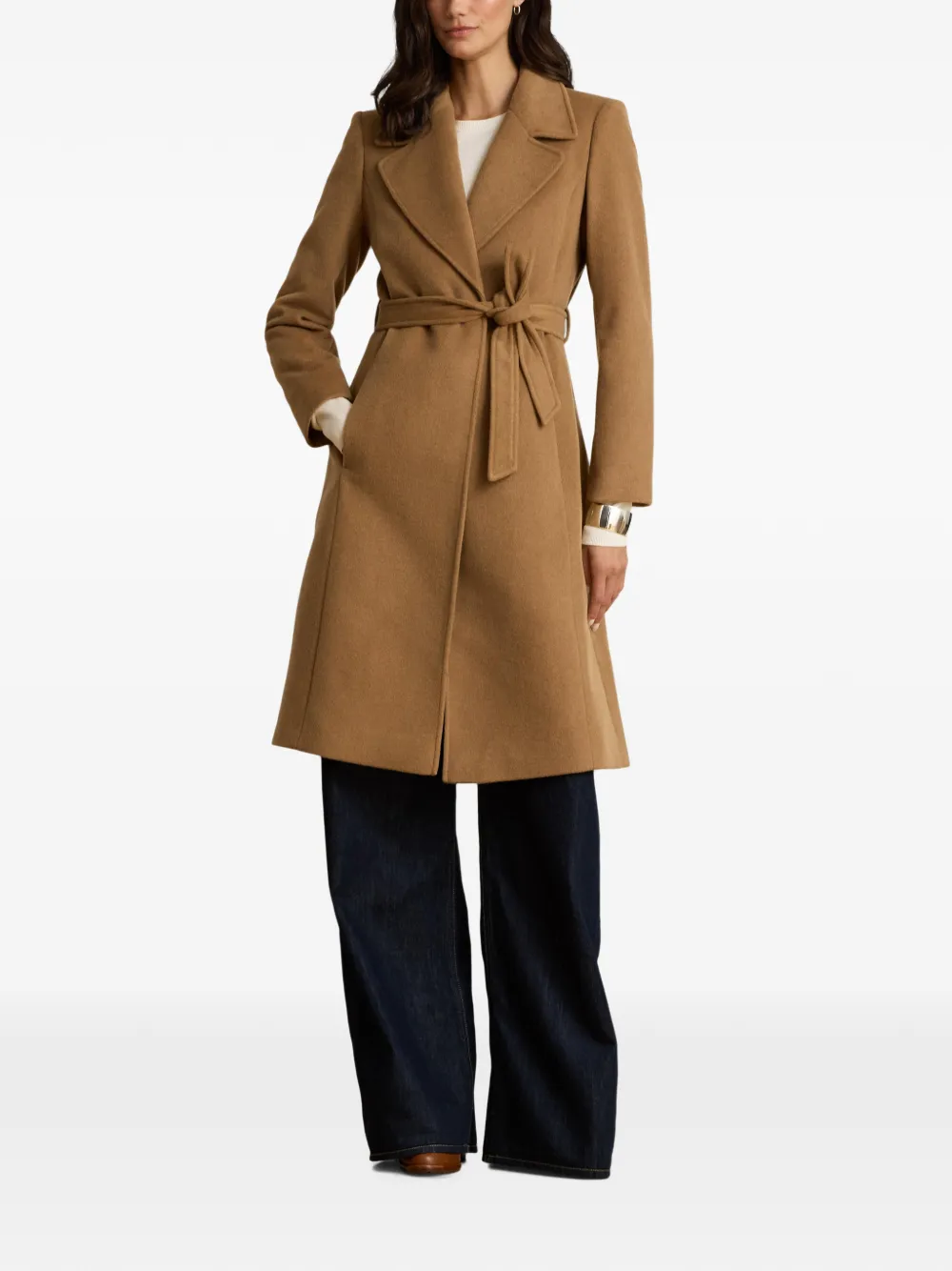 Lauren Ralph Lauren Wikkeljas met ceintuur Bruin
