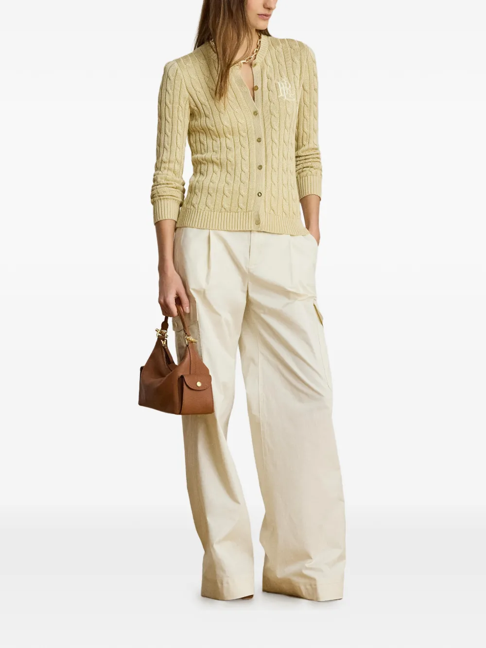 Lauren Ralph Lauren Vest met geborduurd logo Geel