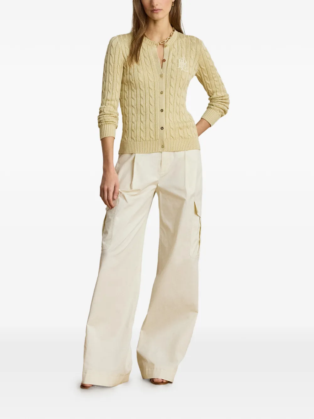 Lauren Ralph Lauren Vest met geborduurd logo Geel