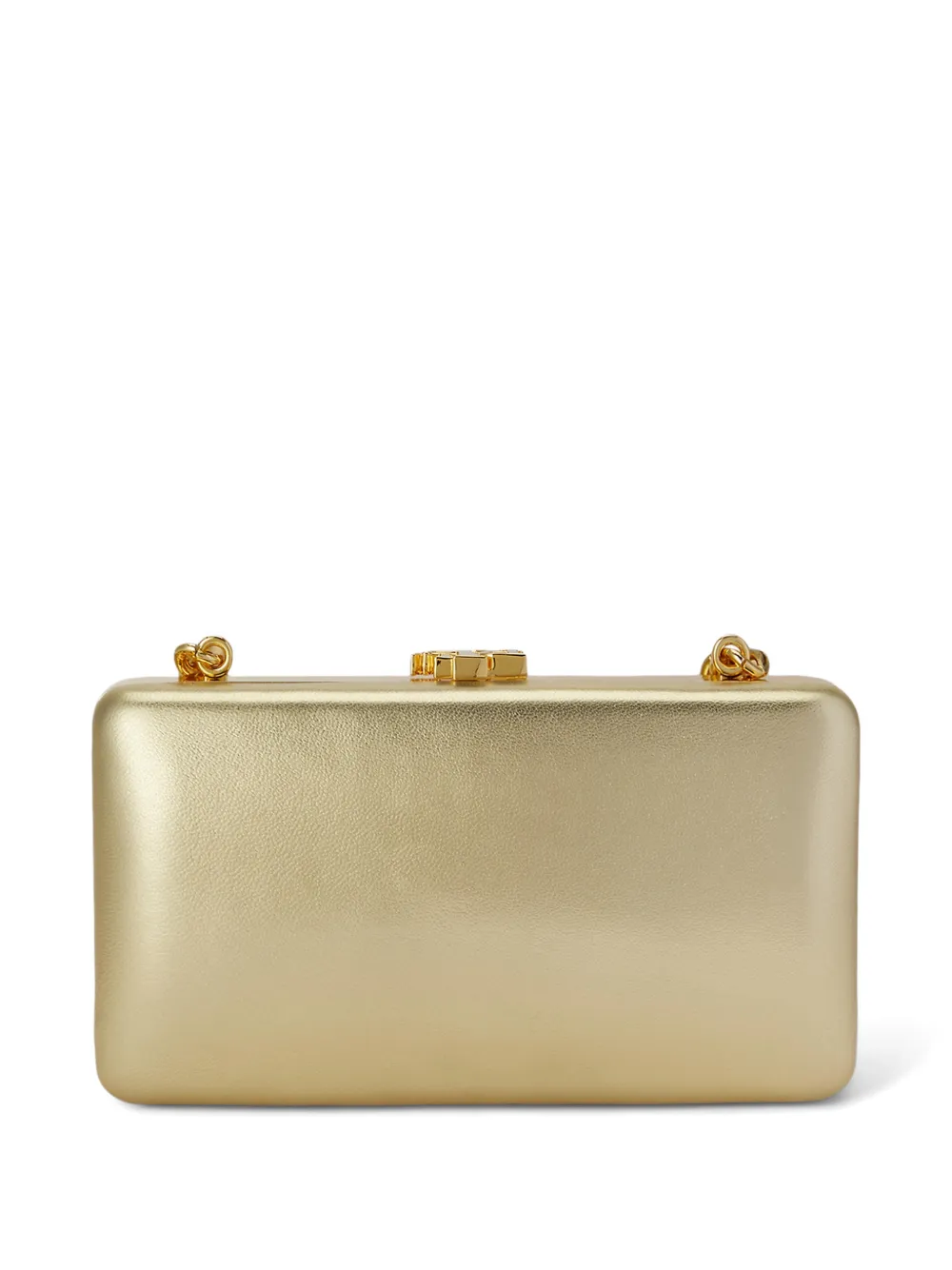 Lauren Ralph Lauren Kleine Franki metallic leren clutch Goud