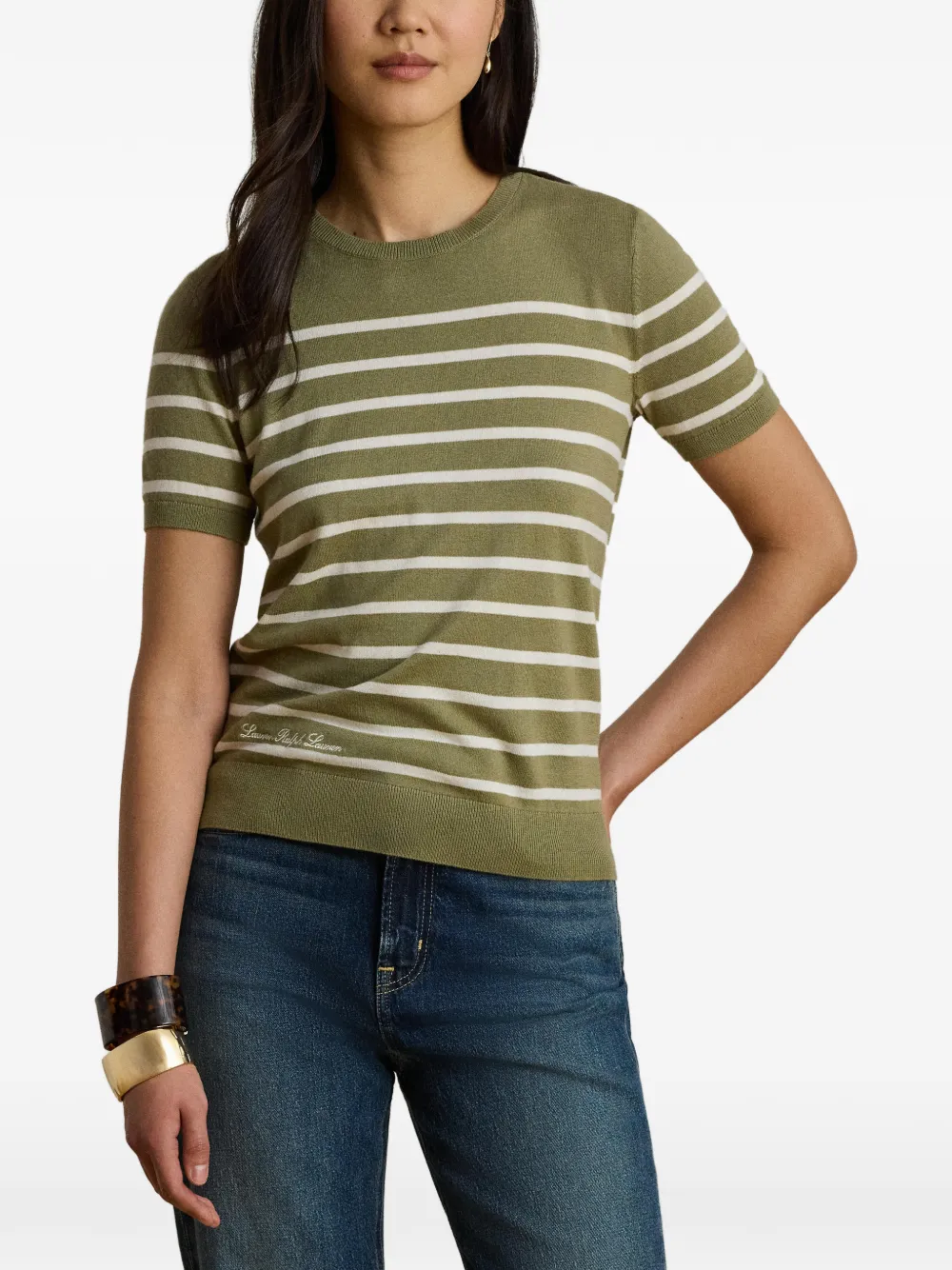 Lauren Ralph Lauren Gestreept T-shirt Groen
