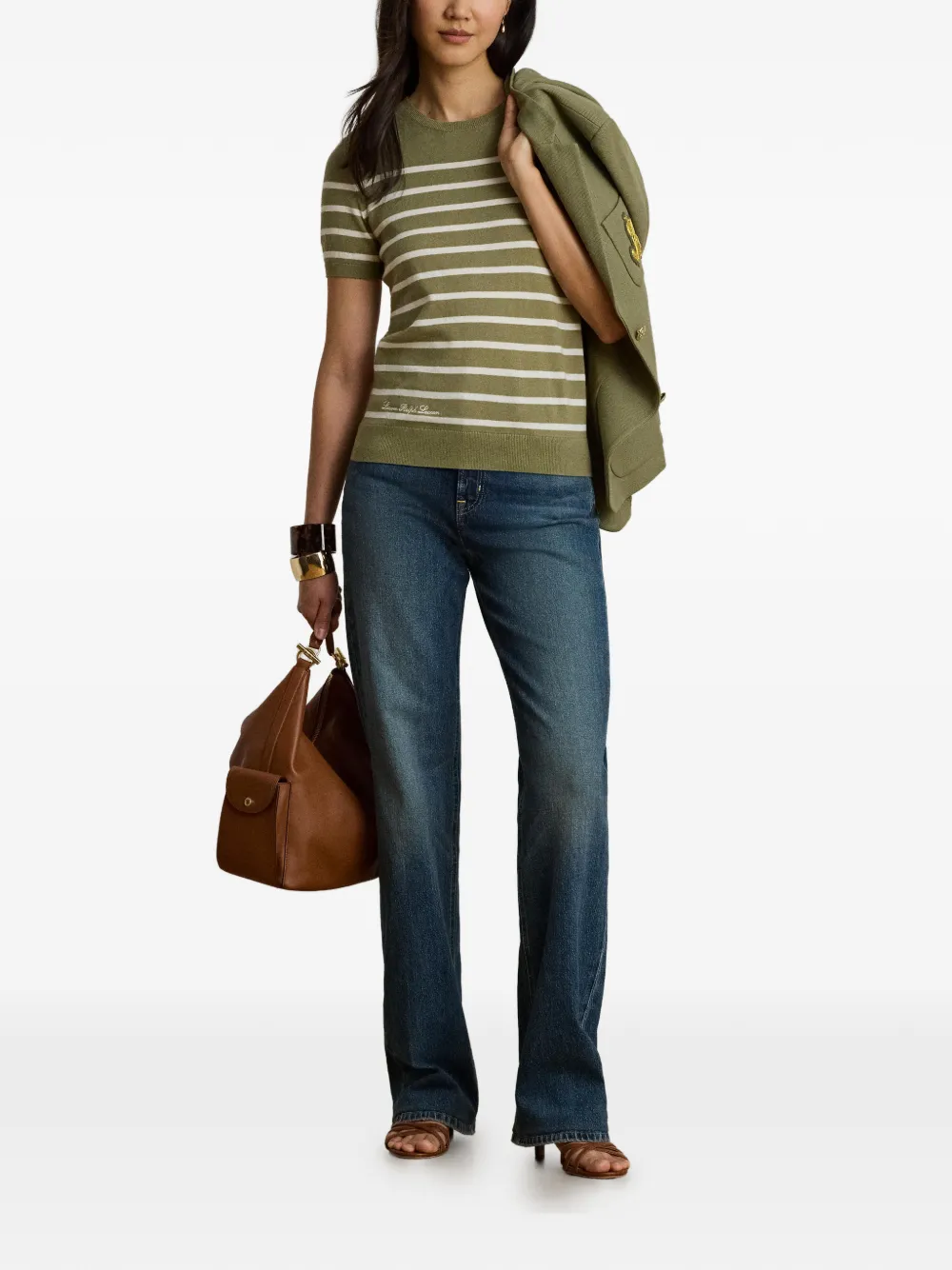 Lauren Ralph Lauren Gestreept T-shirt Groen