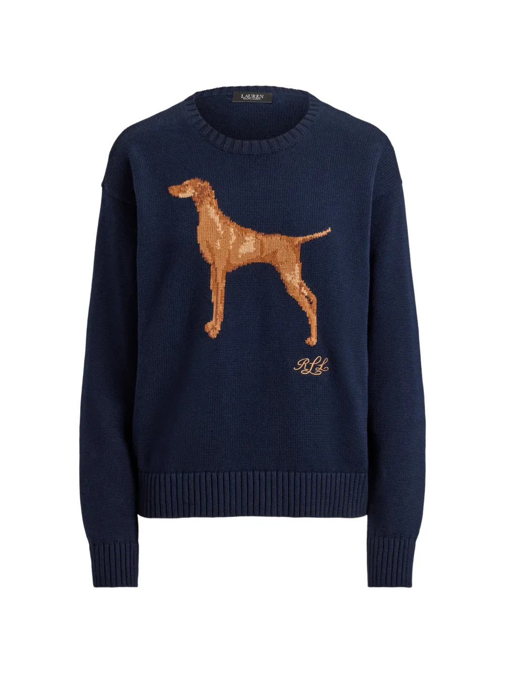 Lauren Ralph Lauren Maglione con intarsio - Blu