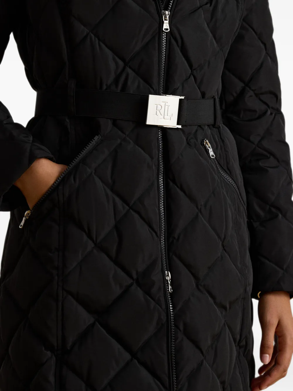 Lauren Ralph Lauren Jas met ceintuur Zwart