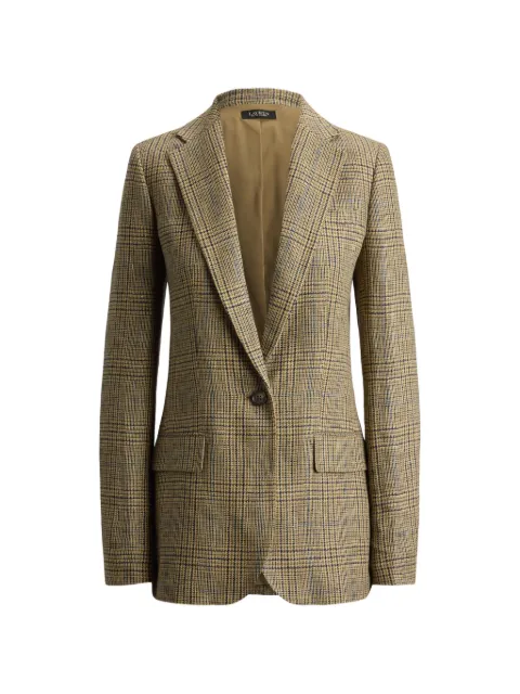 Lauren Ralph Lauren Glen plaid linen blazer