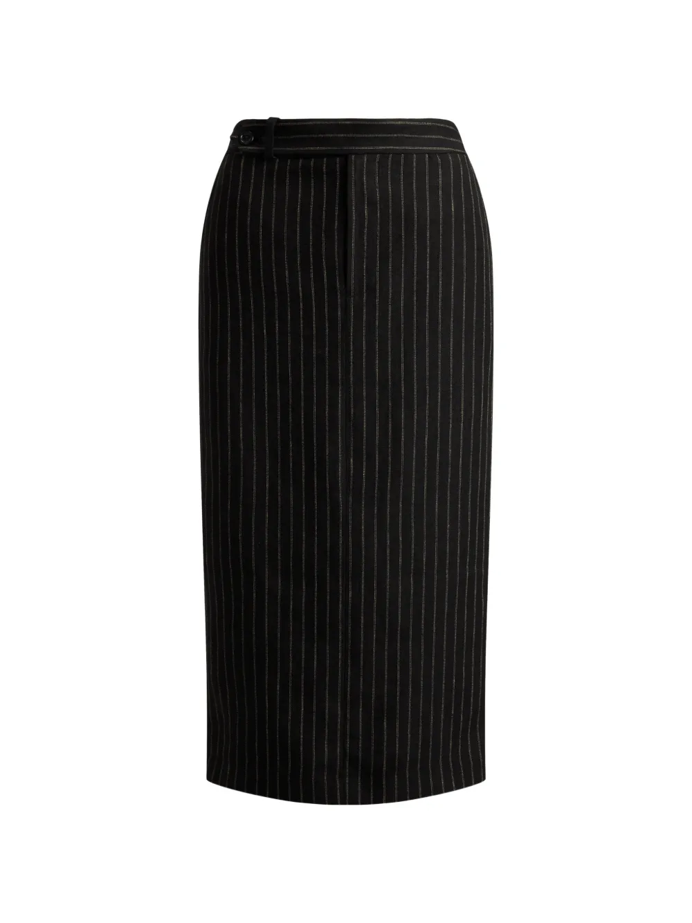 Lauren Ralph Lauren Gonna midi a righe - Nero